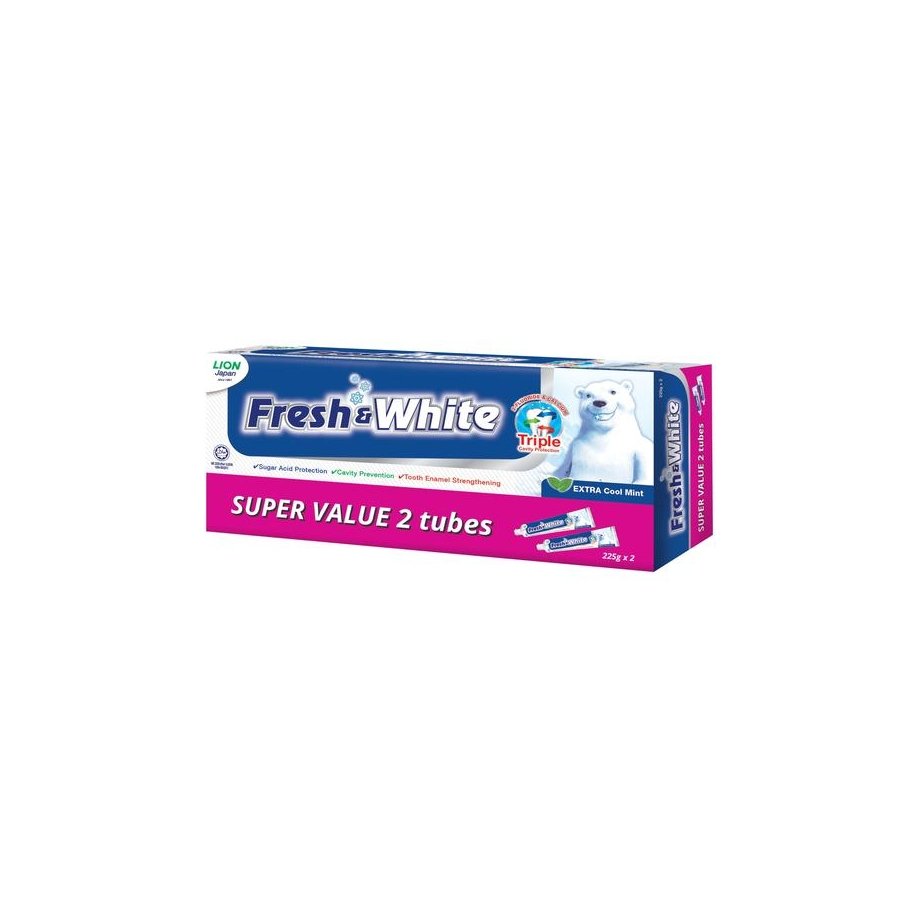 Fresh & White Toothpaste Extra Cool Mint Twin Pack