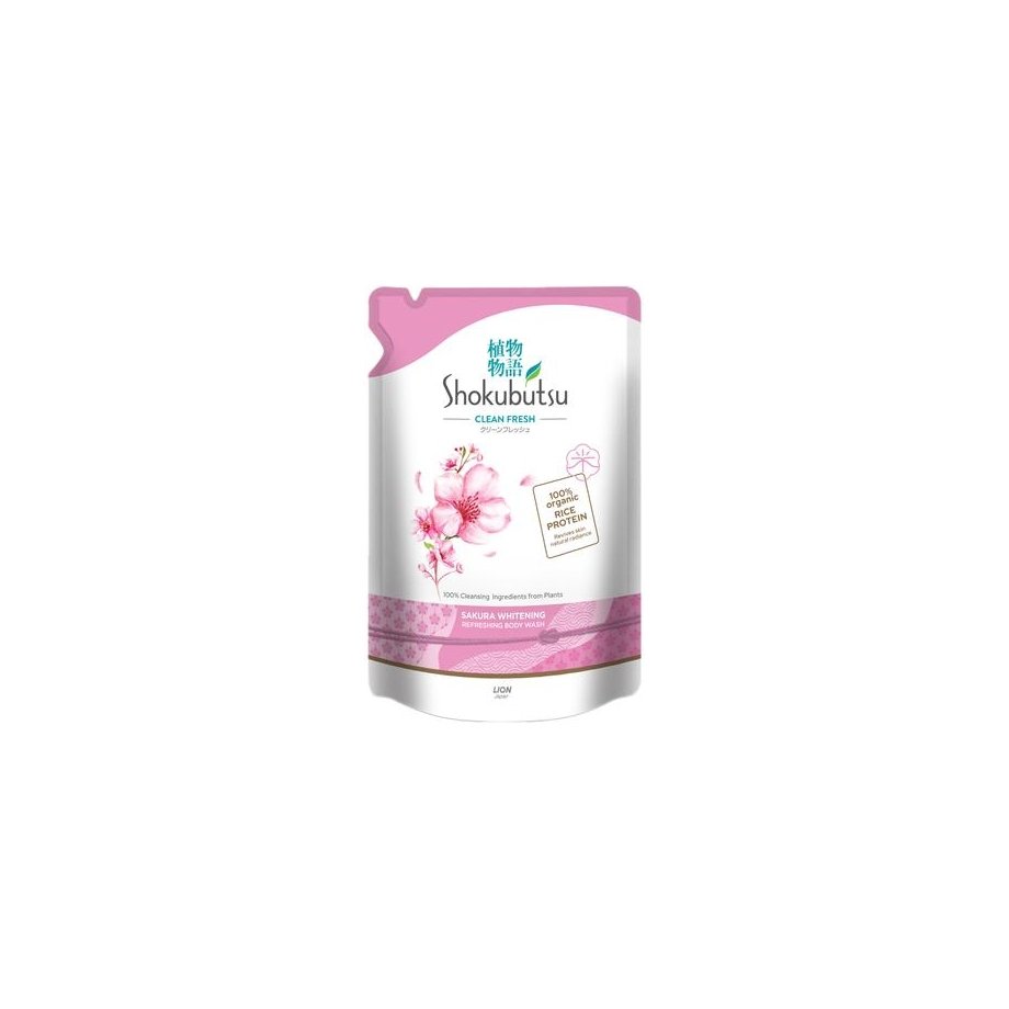 Shokubutsu Shower Foam Clean Sakura Whitening Refill